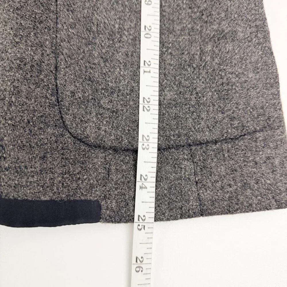 J. Crew Professor Blazer Women's Size 12 Grey Black Wool Jacket Schoolboy Preppy - Picture 10 of 14